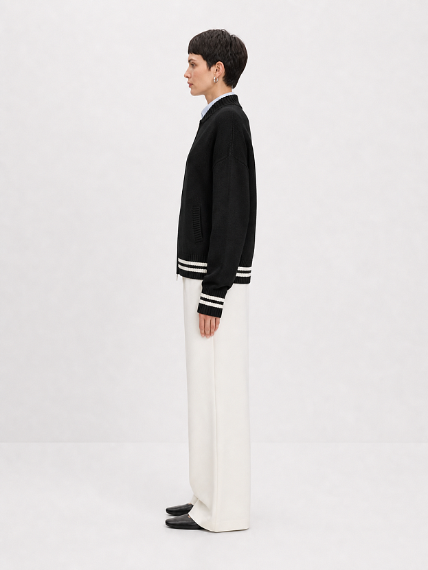 Джемпер трикотажный JbWA-103 (черный/белый, 44-46)